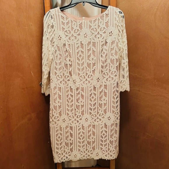 Elegant Cream Lace Dress - Picture 1 of 2
